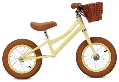 Obrázek produktu pro Odrážedla pro děti Dětské odrážedlo Balancové kolo Odrážedlo pro děti 12 palců Lehké Retro pneumatiky Classic máslově žluté