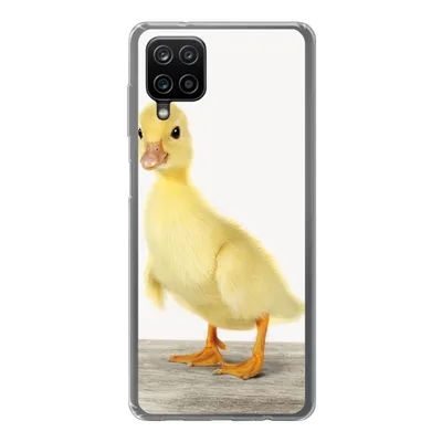 Produktbild von MuchoWow® Handyhülle Schutzhülle Hülle für Samsung Galaxy A12 Ente - Küken - Tiere - Süß - Mädchen - Jungen - Kinder Silikon Softcase Handy Hülle - Bild