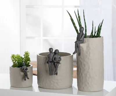Produktbild von Gilde Zement Übertopf "Figura" VE 4 31929