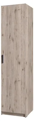 Image de raumhirsch, armoire Wellington en chêne, finition graphit, dimensions : 45 x 198 x 54 cm