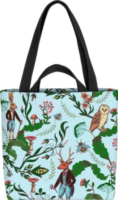 Produktbild von VOID Märchen Hase Eule Tasche 33x33x14cm,15l Einkaufs-Beutel Shopper Einkaufs-Tasche Bag