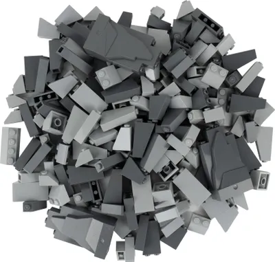 Produktbild von LEGO® MOC Dachsteine Hellgrau Dunkelgrau Gemischt Berg und Felsen bauen! Teile 50x