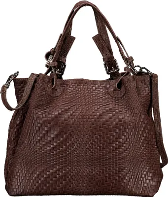 Produktbild von Hausfelder Manufaktur Handtasche Flechtprägung Braun onesize