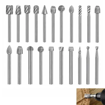 Produktbild von Set mit 20 Hartmetall-Schneidwerkzeugen mit 3 mm Schaft