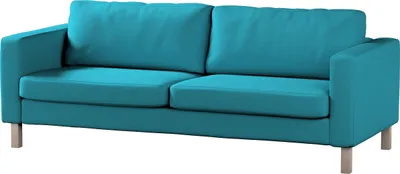 Produktbild von Dekoria Bezug für Karlstad 3-Sitzer Sofa nicht ausklappbar, kurz, türkis, Bezug für Karlstad