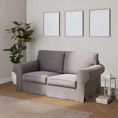 Produktbild von Dekoria Bezug für Ektorp 2-Sitzer Schlafsofa NEUES Modell, taupengrau, Sofabezug für  Ektorp 2-Sitzer ausklappbar, neues Modell