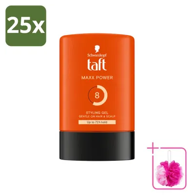 Imagen del producto de 25 unidades de Taft Men Maxx Power Gel 8 - Gel para peinar - 300 ml - Paquete económico