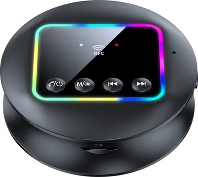 Produktbild von GT77 BT5.4 Kabelloser Audioadapter 2 in 1 Audiosender Empfaenger NFC Schnellkopplung AUX RCA TF-Karte Musikplayer mit Mikrofon fuer TV Kopfhoerer Lautsprecher Autoradio Heim-Audiosystem