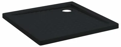 Produktbild von vidaXL Duschbodenablage mit Punkten 80 x 80 x 4 cm ABS Schwarz