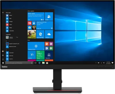 Zdjęcie produktu dla Lenovo ThinkVision T27q-20, 68,6 cm (27"), 2560 x 1440 px, Quad HD, LCD, 6 ms, Czarny
