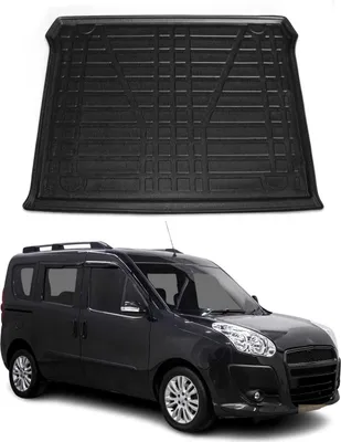 Image de Bac de coffre pour Fiat Doblo 2010-2021 5 portes caoutchouc TPE noir