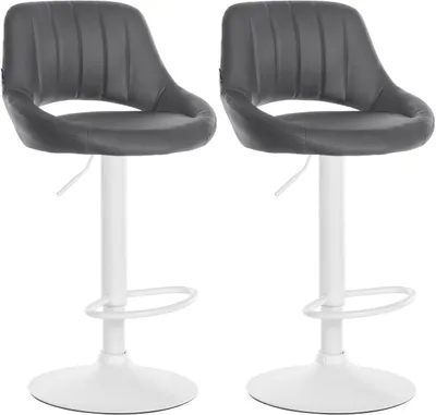 Produktbild von 2er Set Barhocker Milet Kunstleder W grau