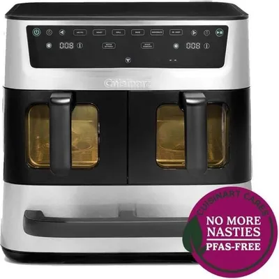 CUISINART Airfryer AFT13XSSE - 13,6 l Fassungsvermögen - Schwarz/Edelstahl - 2400 W