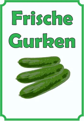 Produktbild von Frische Gurken Schild Hochkant A5 (148x210mm)