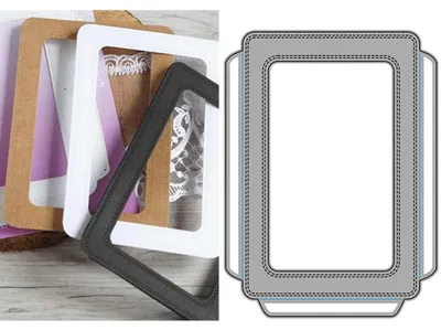 Fotolijst-Metall-Stanze, 16,8x12,7 cm, für Scrapbooking & Karten