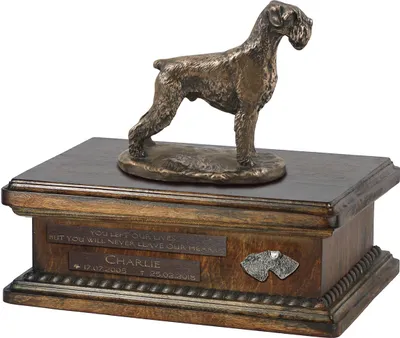 Productafbeelding van Art-Dog Dierenurn – Schnauzer IV – gegoten uit bronspoeder en hars