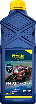 Produktbild von Putoline Motoröl N-TECH® PRO R+ 5W-40 4T 1 Liter Flasche / API SN, JASO MA2 vollsynthetisch
