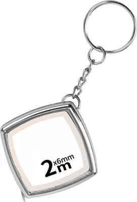 Zdjęcie produktu dla Mini taśma miernicza z kółkiem na klucze i klipsem wspinaczkowym, zwijana taśma stalowa, przenośna taśma miernicza, 2 metry