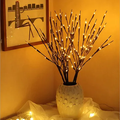 LED-Lichtbaum 5 Weidenzweige 70 cm 20 Lampen warmweiß