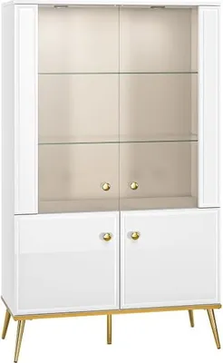 Produktbild von Breite viertürige Vitrine für das Wohnzimmer Goldin