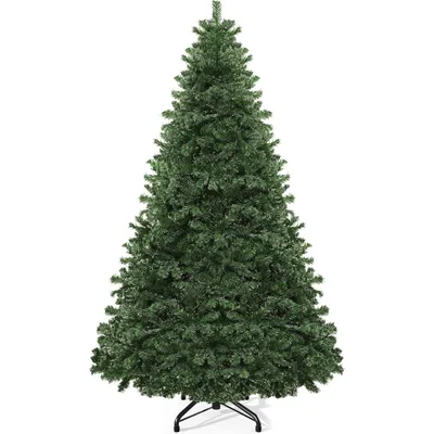 Produktbild von 274cm Künstlicher Weihnachtsbaum mit 2028 Spitzen, Tannenbaum mit Metallständer & Klappsystem-Rahmen, Schnellaufbau