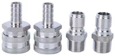 Image de Elzusha - Raccord rapide pour tuyaux - Connecteur pour brasseries - Acier inoxydable - G1/2 pouce - Adapté aux cuves de brassage - Joint torique supplémentaire