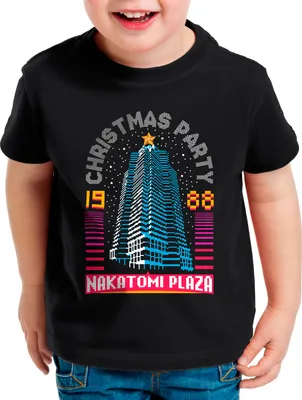 Produktbild von style3 Nakatomi Party Kinder T-Shirt xmas weihnachten weihnachtspullover pulli ugly sweater strick