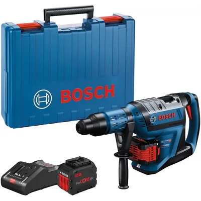 Zdjęcie produktu dla Bosch GBH 18V-45 C Professional, Wiertarka pistoletowa, SDS Max, Bezszczotkowy, Czarny, Niebieski, Czerwony, 305 RPM, 4,5 cm
