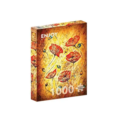 Image de Puzzle 1000 pièces Enjoy – Peinture Coquelicots Rouges