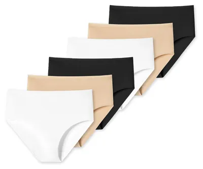 Produktbild von Schiesser Uncover Damen MidiSlip 6-Pack  - sortiert 1 - Größe M