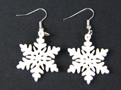Produktbild von Schneeflocke Ohrringe Miniblings Hänger Eisblume Weihnachten Stern Acrylglas 3cm