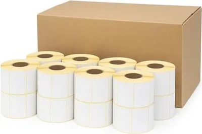 Produktbild von Thermaletiketten 40 x 25 mm, weiß, selbstklebend – 70.000 Stück