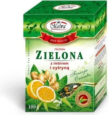 Produktbild von Grüner Tee mit Ingwer und Zitrone 100g MALWA
