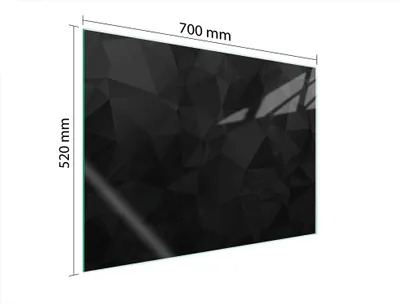 Produktbild von Glasschutzplatte Für Herd 70X52 Schwarz