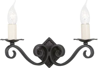 Produktbild von Elstead Rectory Wandleuchte E14 2-fach 11cm Schwarz