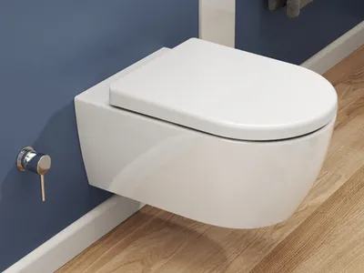 Produktbild von SSWW Spülrandloses Taharet WC inkl. abnehmbarer Softclose Sitz & Beschichtung Dusch-WC Intimdusche Toilette mit Bidetfunktion Shattaf