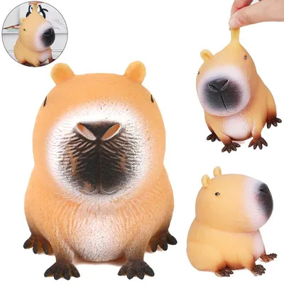 Produktbild von 3 Stück Tier Squishy Stressball, Quetschspielzeug, Weiche TPR Knautschspielzeug Anti Stress Fidget Toys für Kinder & Erwachsene