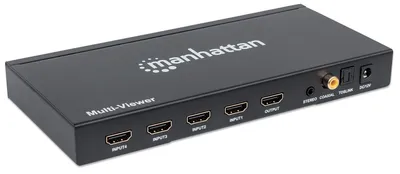Zdjęcie produktu dla Manhattan 207881, HDMI, Metal, Czarny, 480i, 480p, 576i, 576p, 720p, 1080i, 1080p, 2,25 Gbit/s, Działanie, Zasilanie