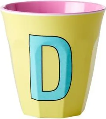 Immagine prodotto di RICE Bicchiere Medium Melamina Lettera "D" Yellow