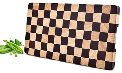 Produktbild von Professionelle Schneidebrett - Holzschneidebrett 39x21x2.5cm - End-Grain - Küchenbrett - Langlebiges Holz - Ideal zum Kochen - Küchenplatte