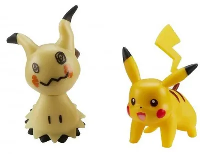 Image de Coffret 2 pokemon battle figure mimiqui + pikachu - pokemon - figurine action - tomy - 37057