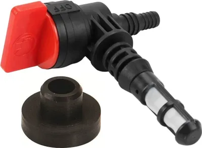 Produktbild von benzinhahn kompatibel mit briggs and stratton 192980GS 208961 mit gummi dichtung rasenmäher traktor kraftstoffhahn 90°