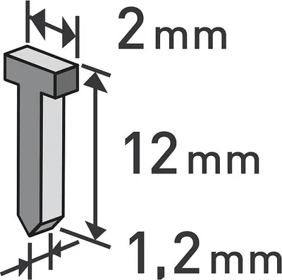 Produktbild von Extol Premium Nägel (8852404) Packung mit 1000 Stück, 12 mm, 2,0 x 0,52 x 1,2 mm