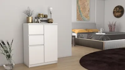 Produktbild von Kommode modern 2 Türen 2 Schubladen funktionales Design