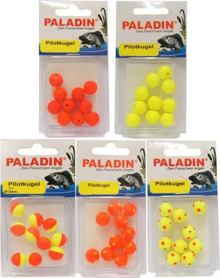 Produktbild von 10 Pilotkugeln Posen Piloten Forellenposen rund, Durchmesser:6mm, Farbe:Gelb/Rot