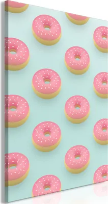 Produktbild von Vliesstoff Leinwandbild - Pastel Donuts (1 Part) Vertical 80x120 cm Für Kinder j-A-0092-b-a