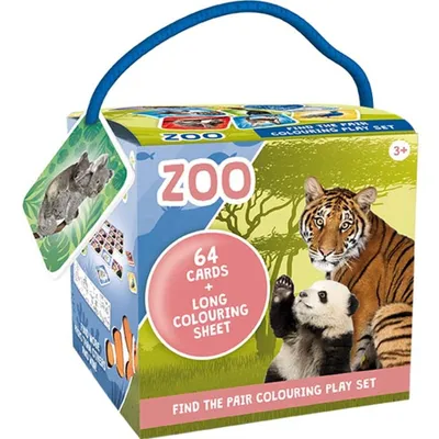 Produktbild von JIRI MODELS Reise-Memoryspiel mit Zoo-Malvorlagen
