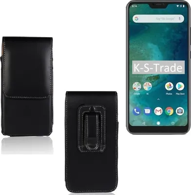 Produktbild von K-S-Trade Gürteltasche kompatibel mit Xiaomi Mi A2 Lite  Schutz-Hülle Handy-Hülle mit Magnetverschluss  Holster in schwarz