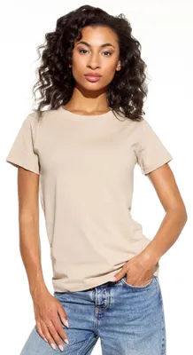Produktbild von Cotton Prime® 2 Stück Damen T-Shirt O-Neck - Tee M beige