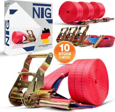 Produktbild von Spanngurt Zurrgurt Kombi-Ankerschiene 10 Stück 1000/2000 daN 5m, 50 mm, 2-teilig